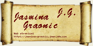 Jasmina Graonić vizit kartica